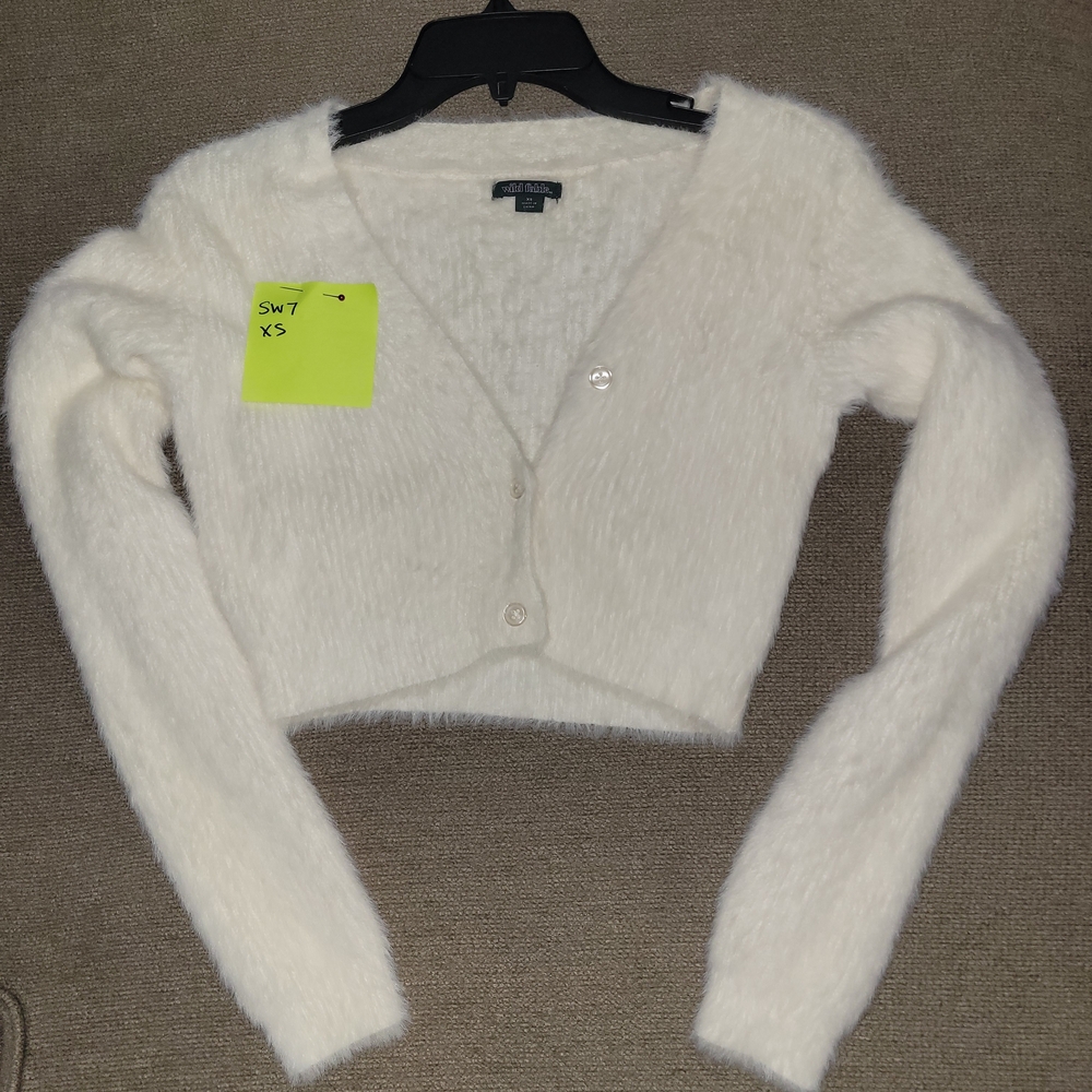 Sw7 Cozy White Women's Sweater